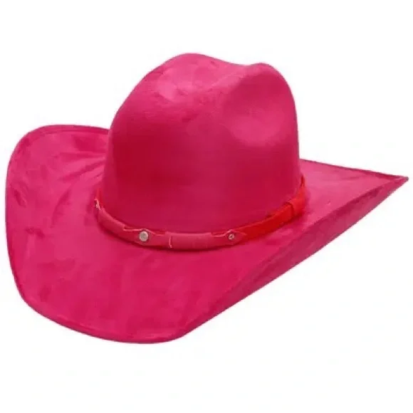 Accessories | Hot Pink Suede Cowboy Hat | Poshmark display picture 1
